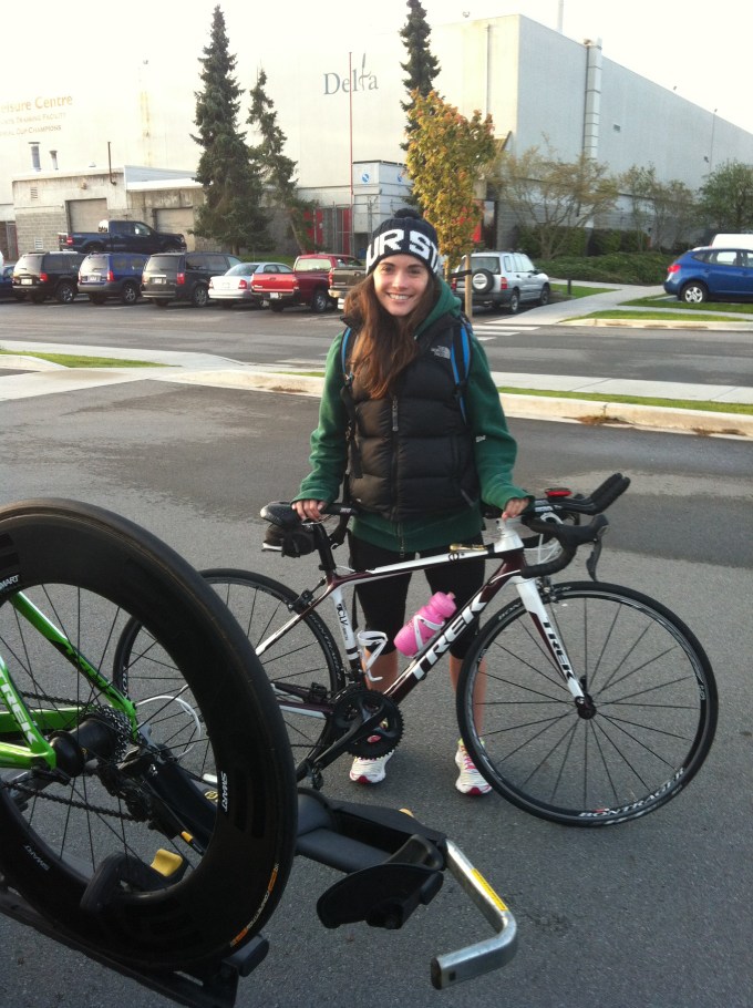 Don't let the smile fool you, there were definitely some nerves pre race