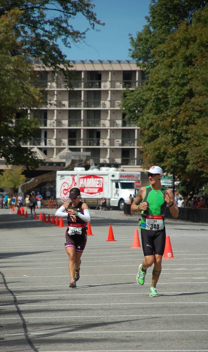 Jenna starting the run with Ben.  Gotta stay on top of that pacing!