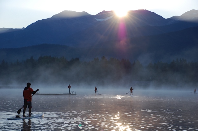 The calm before the storm.  Alta Lake is a seriously stunning setting to start the race.
